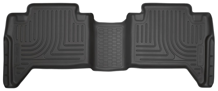 Weatherbeater Husky Liners Floor Mats | Fits 2016-2024 Toyota Tacoma, Double CAB ONLY | 2nd Row, 1-pc Black - 14951