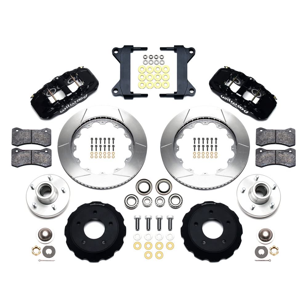 Front AERO6 Hub Kit,14.00,Drilled-Red