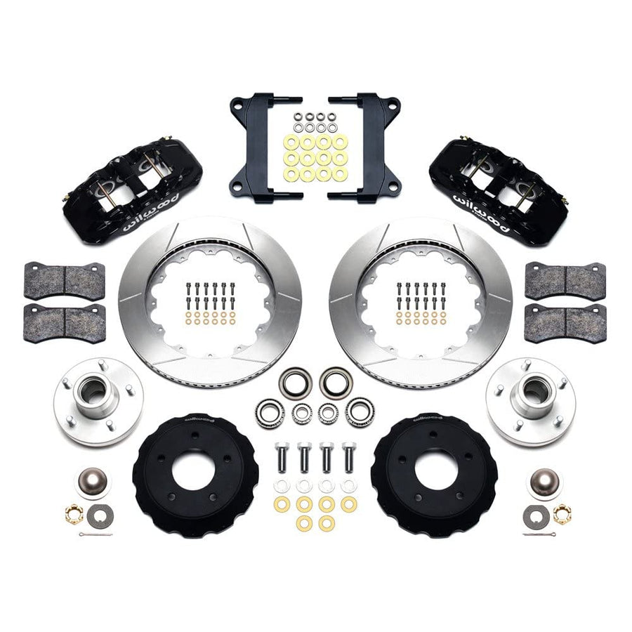 Front AERO6 Hub Kit,14.00,Drilled-Red