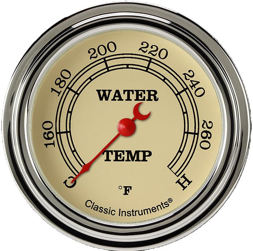 Vintage Classic Instruments VT326SLF-04 2 5/8 in Water Temperature Gauge 1/4