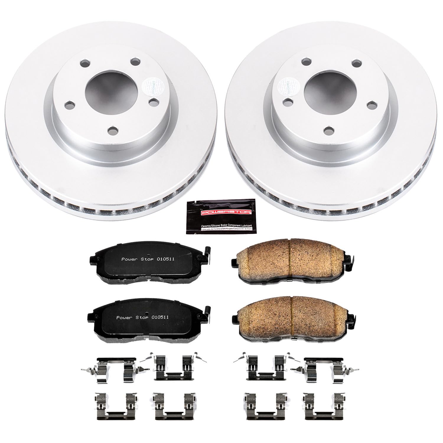 Power Stop Z17 Evolution Geomet Coated Brake Kit Front For Nissan Sentra 2013-2019 [Model Specific]