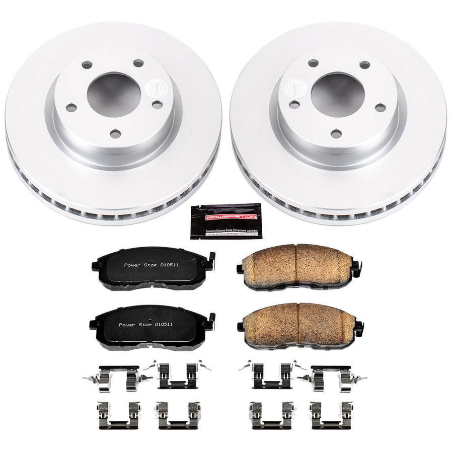 Power Stop Z17 Evolution Geomet Coated Brake Kit Front For Nissan Sentra 2013-2019 [Model Specific]