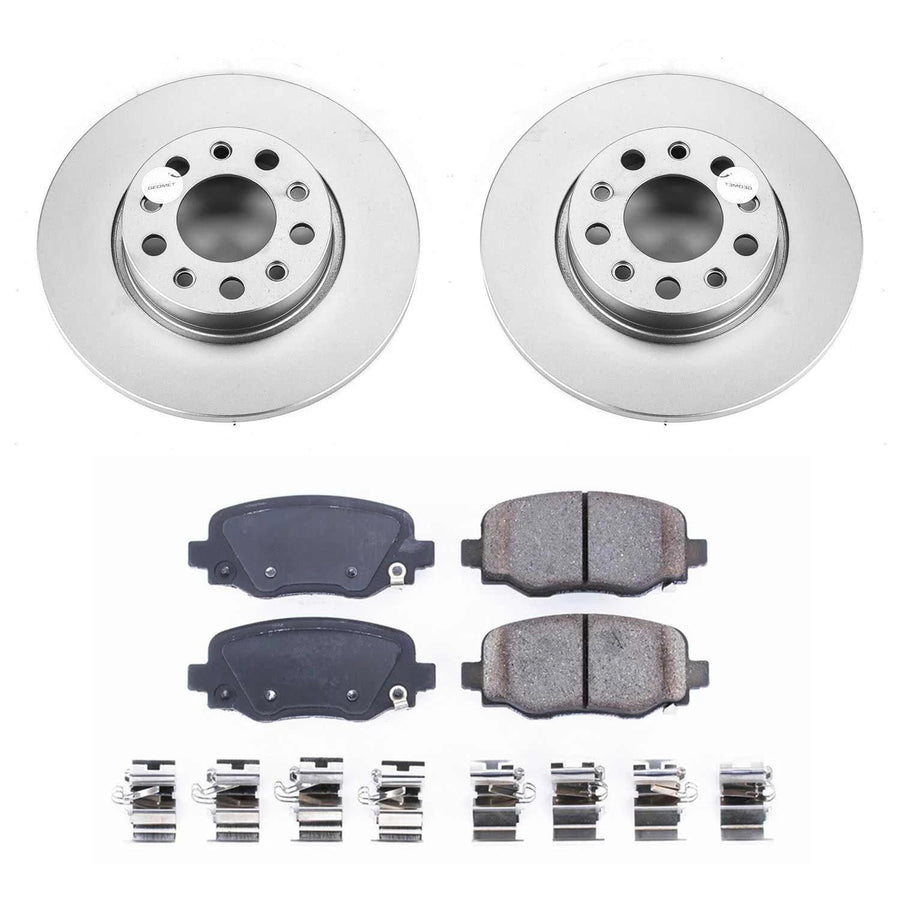 Power Stop CRK7301 Z17 Evolution Geomet Coated Brake Kit Rear For Fiat 500X 2016-2020, Jeep Renegade 2015-2022 [Model Specific]