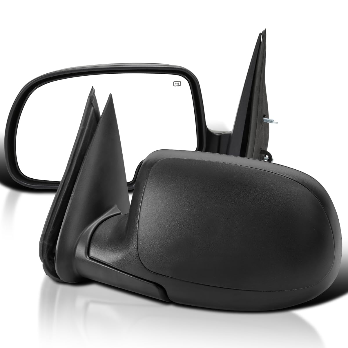 Power Heated Spec-D Tuning Manual Fold Side View Mirrors Compatible with 1999-2002 Chevy Silverado, GMC Sierra Left+Right Pair