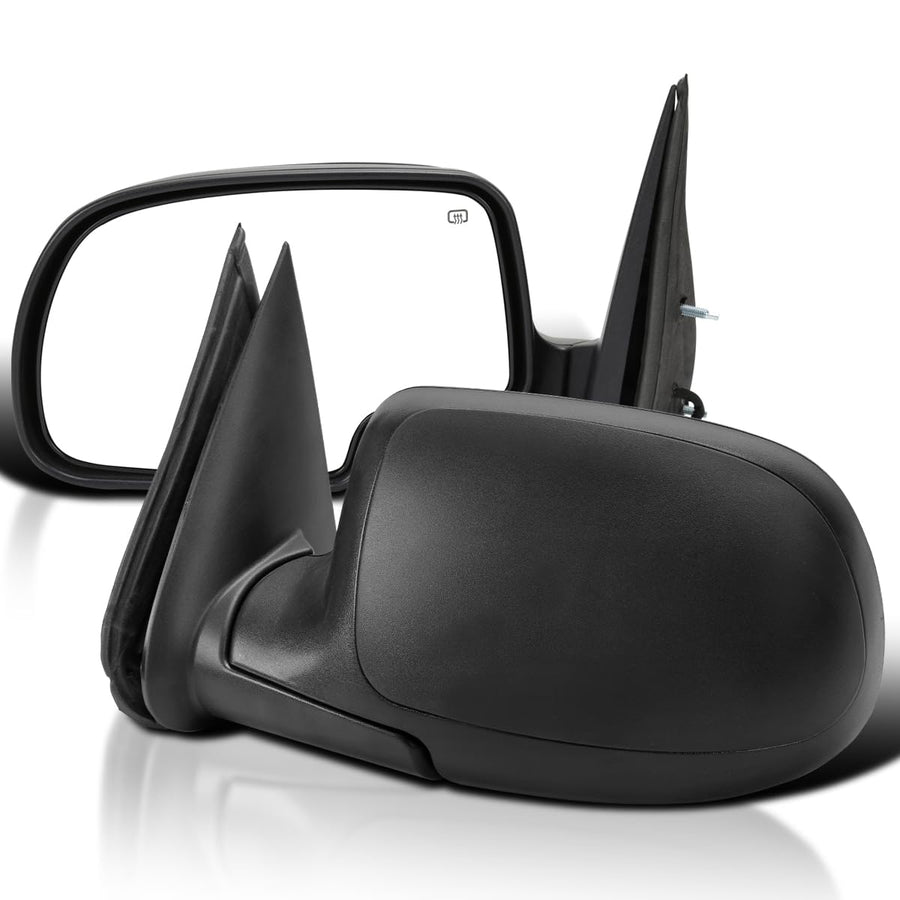 Power Heated Spec-D Tuning Manual Fold Side View Mirrors Compatible with 1999-2002 Chevy Silverado, GMC Sierra Left+Right Pair
