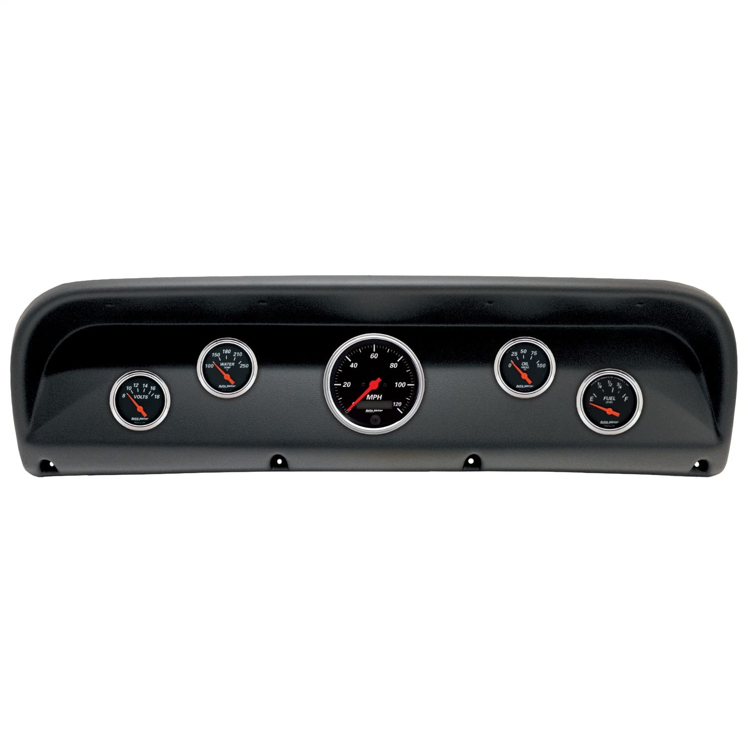 AutoMeter Dash Kit Direct Fit, (3 3/8" X1, 2 1/16" X4), Ford Truck 67-72, Designer Black (2900-06)
