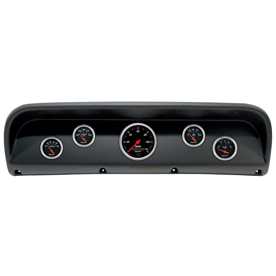 AutoMeter Dash Kit Direct Fit, (3 3/8" X1, 2 1/16" X4), Ford Truck 67-72, Designer Black (2900-06)