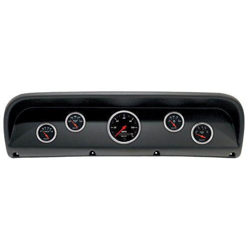AutoMeter Dash Kit Direct Fit, (3 3/8" X1, 2 1/16" X4), Ford Truck 67-72, Designer Black (2900-06)