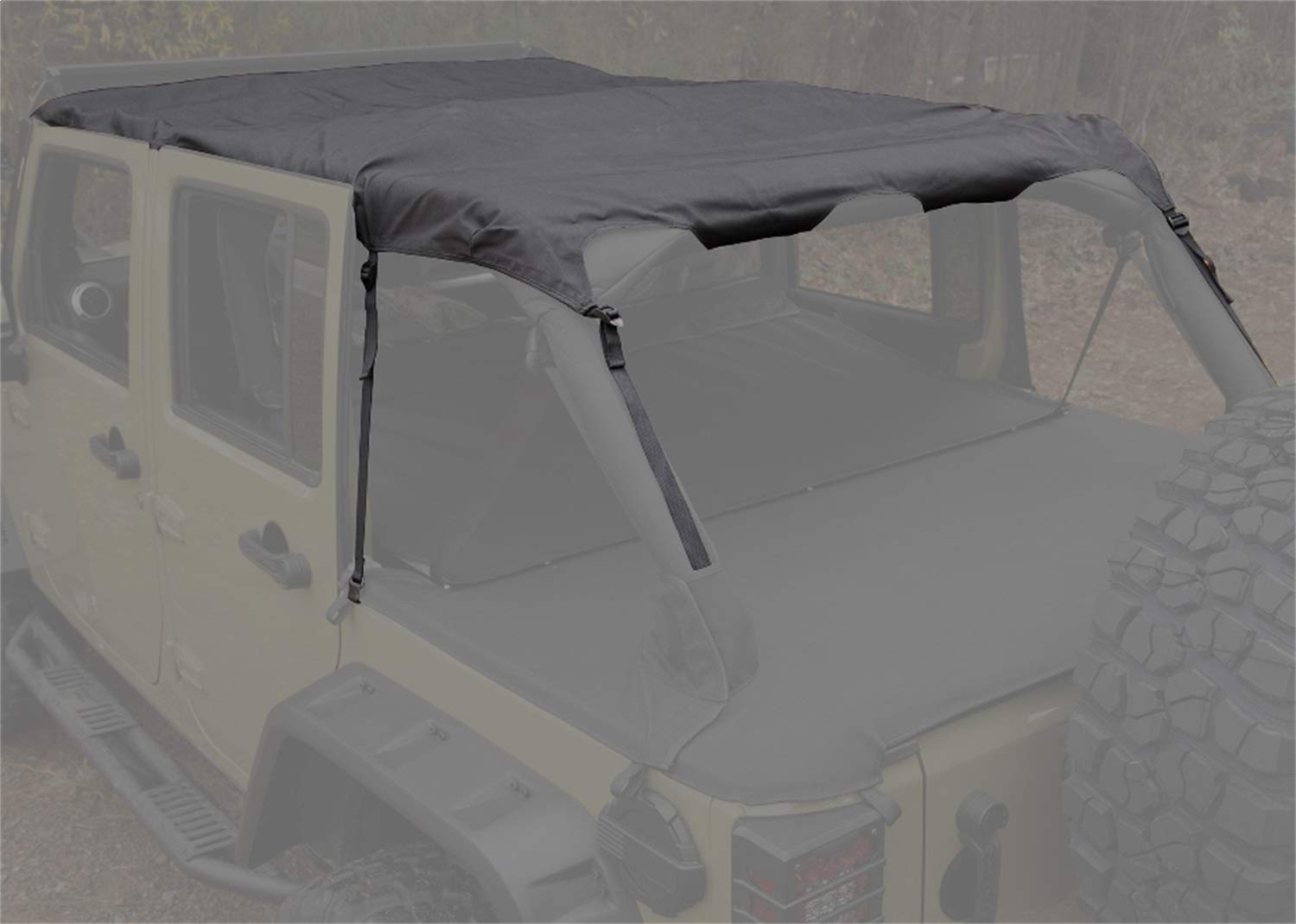 Montana Pocket Island Topper | Rugged Ridge, Black Diamond | 13622.35 | Fits 2010-2018 Jeep Wrangler JKU 4-Door