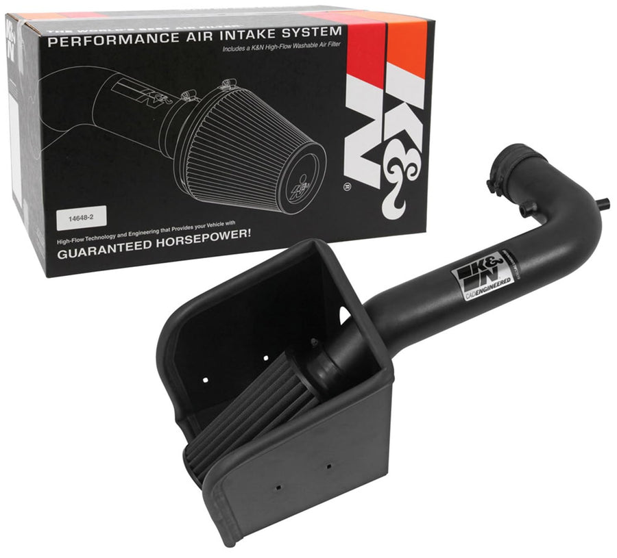 Cold Air Intake System K&N: Dry-Flow Air Filter, Increase Performance & Towing: Compatible with 2003-2008 Dodge/RAM: 1500, 2500, 3500, 71-1533