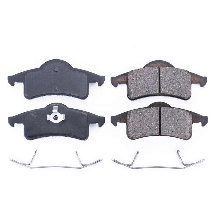 Rear Brake Kit Power Stop For Jeep Grand Cherokee 1999-04 - Ceramic Brake Pads With Installation Hardware, 17-791
