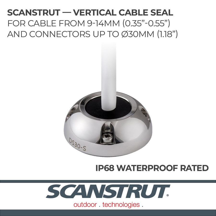 SCANSTRUT Osculati 59mm Round Stainless Steel Packing Gland with 9-14mm Diameter Cable