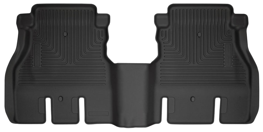 Husky Liners Floor Mats Weatherbeater | Fits 2018-2025 Jeep Wrangler JK/JL 4-Door (Excludes 4XE) | 2nd Row, 1-pc Black - 14041