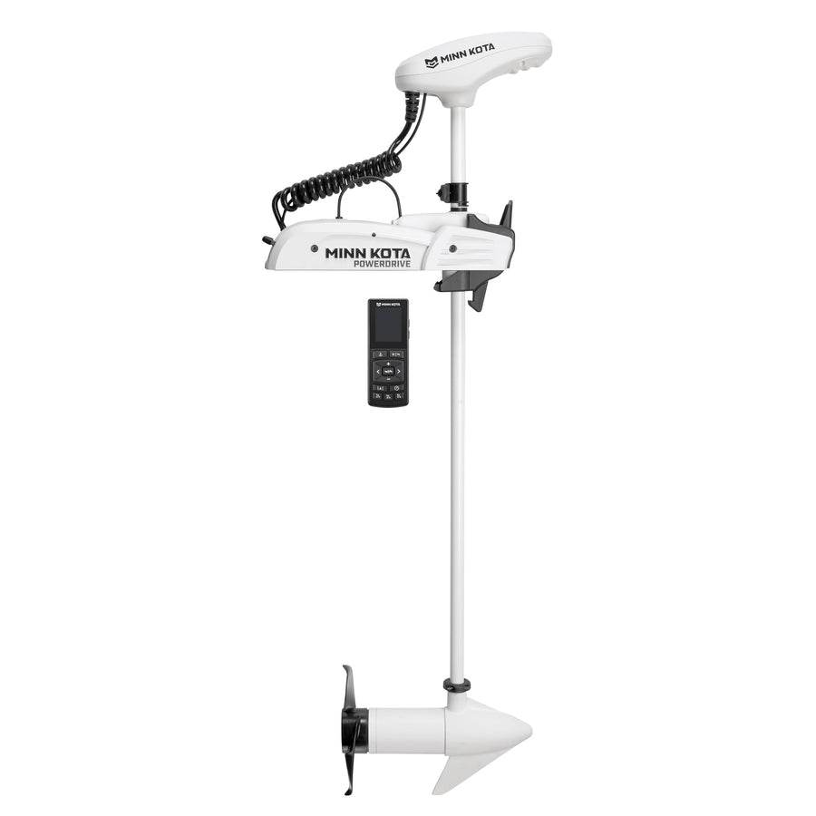 Minn Kota PowerDrive Riptide Bow-Mount Electric Trolling Motor with Wireless Remote – 55 Lb. Thrust, 54 in. Shaft, Saltwater
