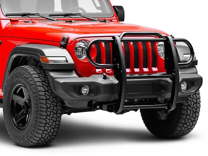 Grille Brush Black Horse Bumper Guard Modular Compatible with 2020-2024 Jeep Gladiator|2018-2024 Jeep Wrangler(Excl. 21-24 V8 Engine and Trims)-17JPJLMA