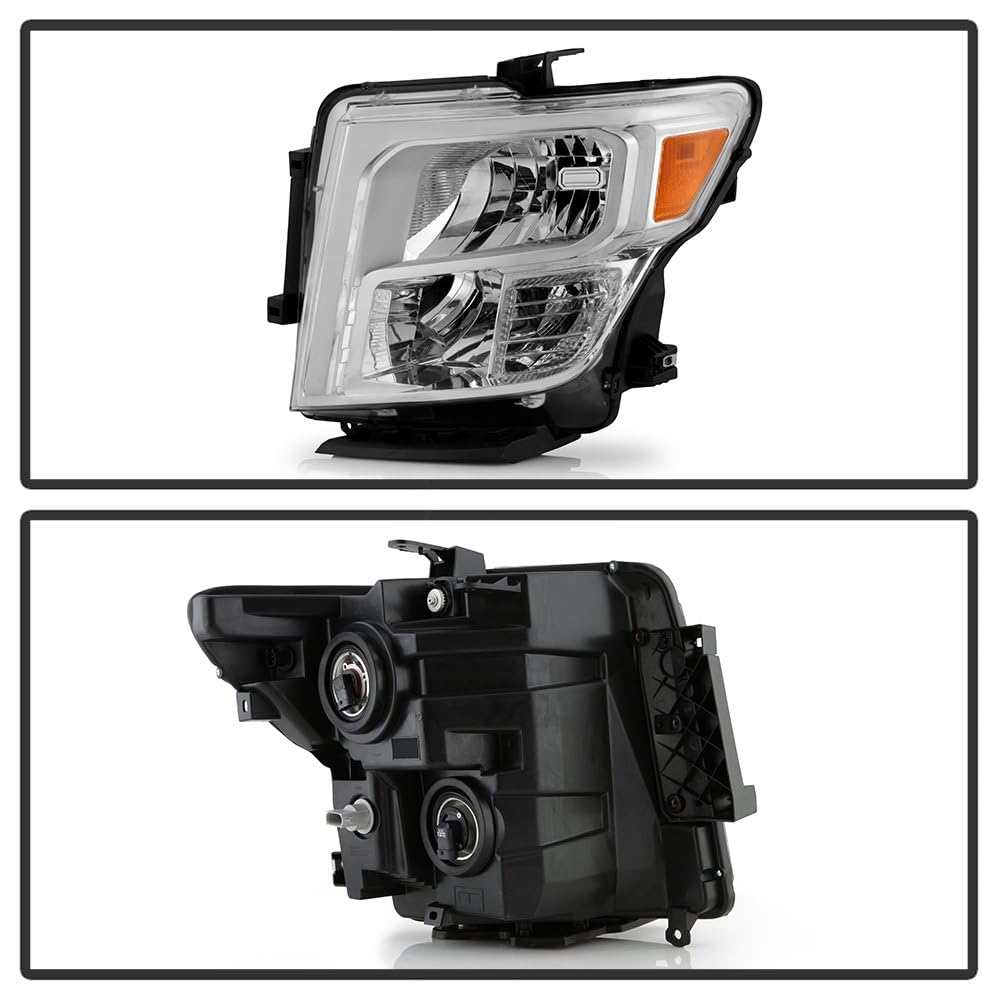 Nissan Titan 2016-2024 Spyder (OE) Halogen only (Do Not Fit Factory LED Headlight Model) Driver Side Headlight - Low Beam-H11(Included) ; High Beam-HB3(Included) ; Signal-7444NA(Included) - OEM Left