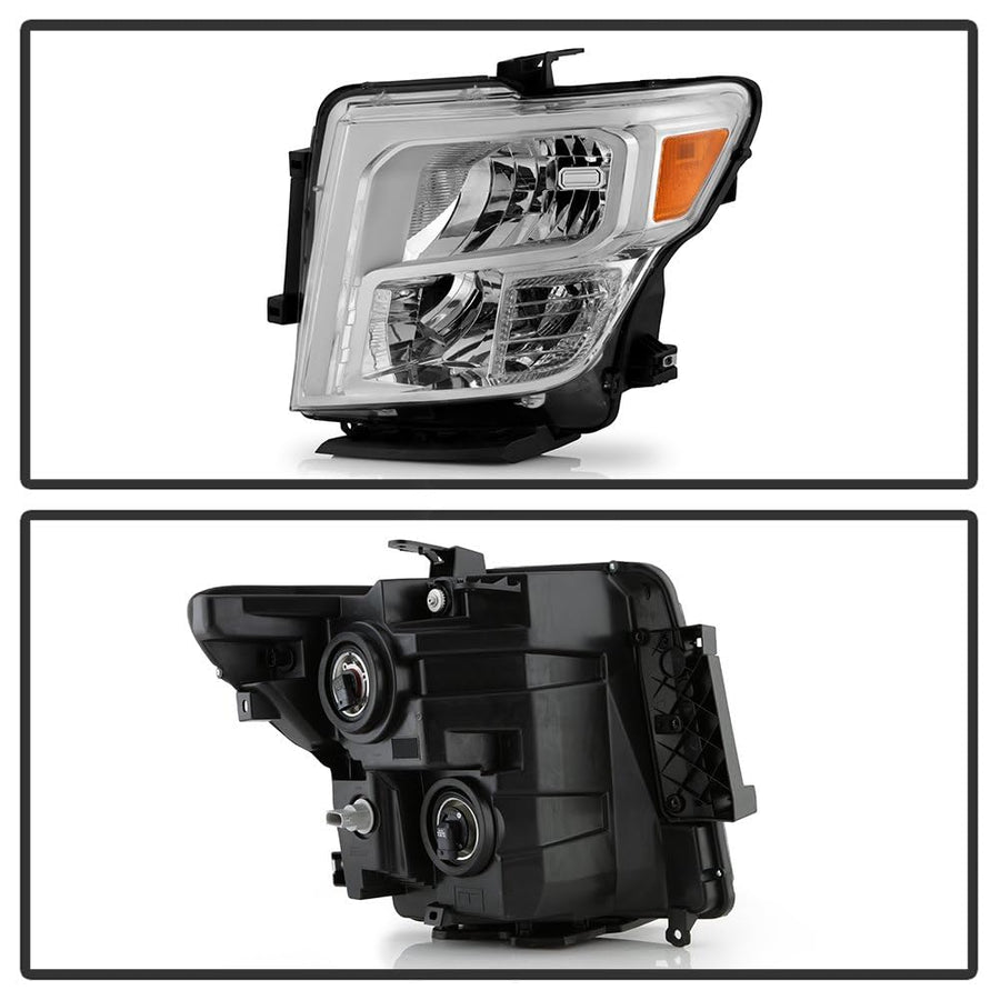 Nissan Titan 2016-2024 Spyder (OE) Halogen only (Do Not Fit Factory LED Headlight Model) Driver Side Headlight - Low Beam-H11(Included) ; High Beam-HB3(Included) ; Signal-7444NA(Included) - OEM Left