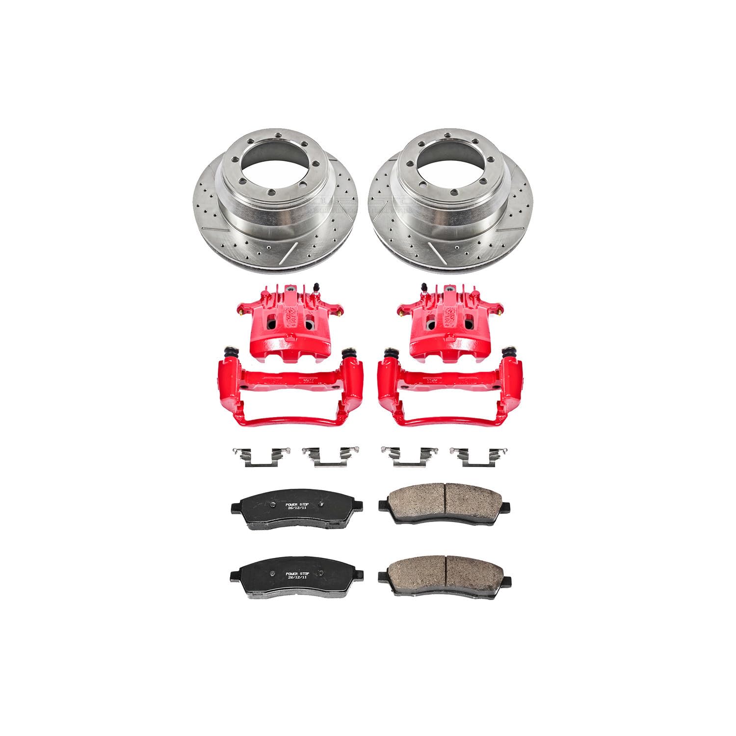 1-Click Performance Brake Kit Power Stop (KC1889) with Calipers For Ford F-350 Super Duty 1999-2000 [Model Specific]
