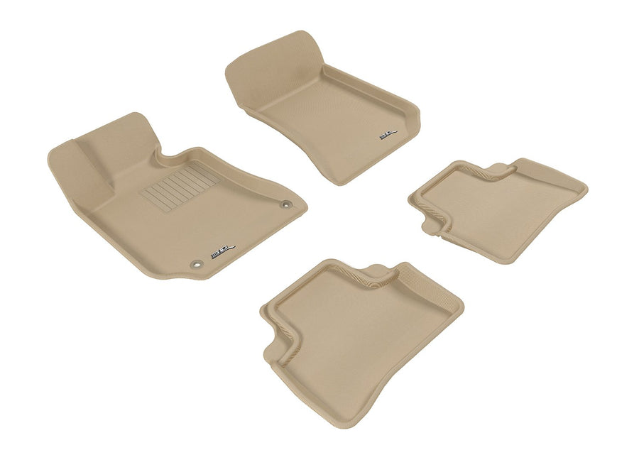 Kagu 3D MAXpider Custom Fit Floor Mat (TAN) for 2011-2013 Mercedes-Benz CLS-Class (W218) - 1ST Row 2ND Row