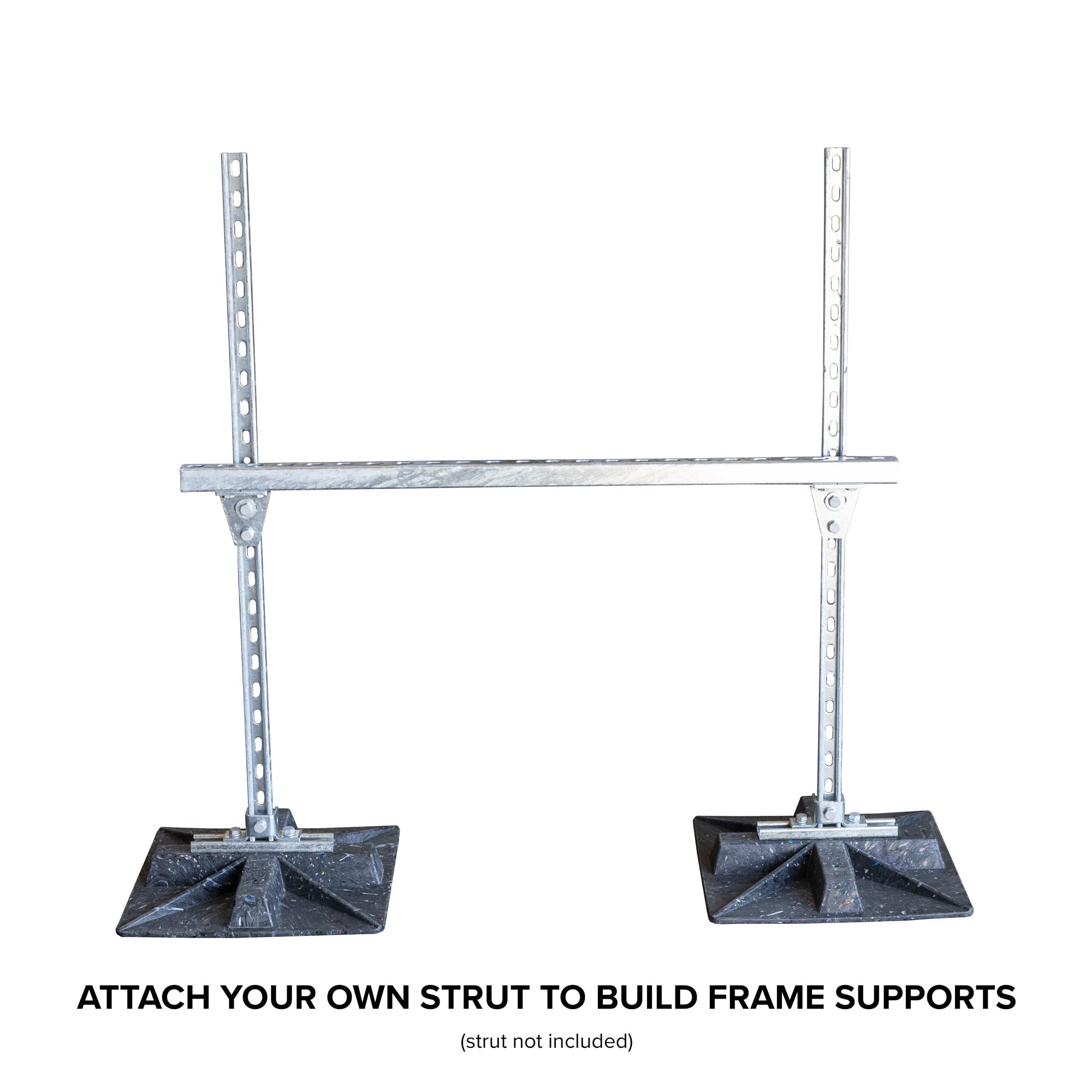Pipe Support Base-Only 18"x18" - Mount for Duct, Frame, Piping, Strut, H-Frame and Other Rooftop Support Systems - Protects Roof Membrane - UV-Resistant