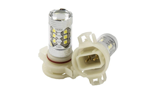 XP80 LED Fog Light Bulbs Diode Dynamics compatible with 5202/PSX24W bulb size (pair)