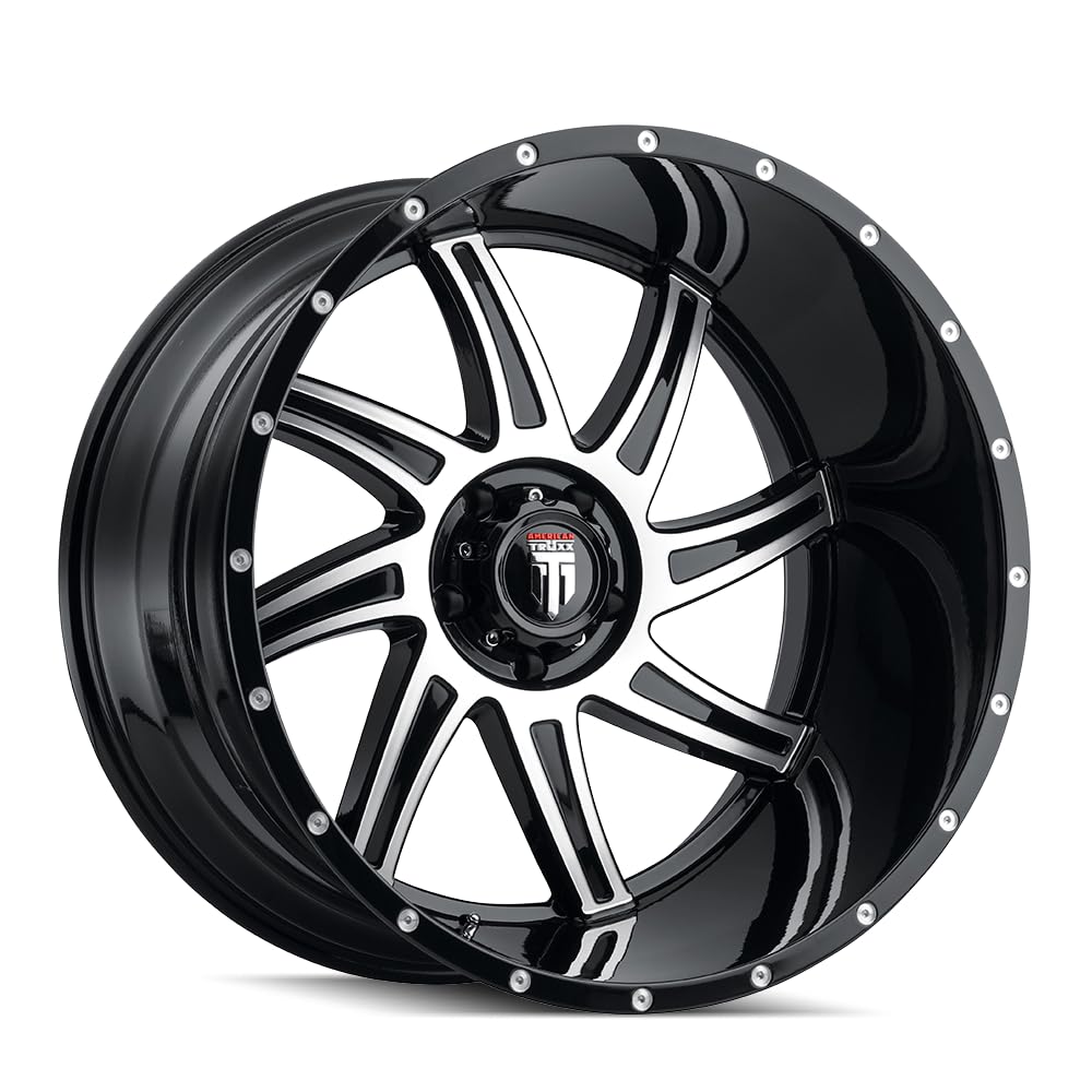 AT162-2150BM-24 American Truxx Vortex At162 Black/Machined 20X10 5-150 -24mm 110.3mm