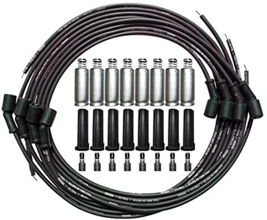 Ultra Series Moroso Black Universal Spark Plug Wires, GM LS, Straight Plug Ends