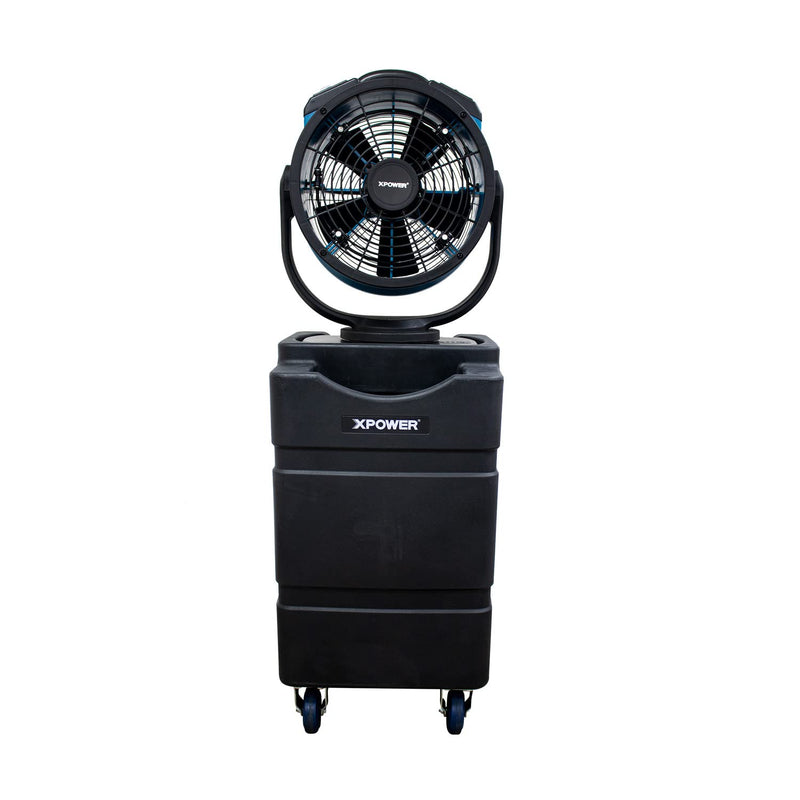 Multi-Purpose Oscillating Misting Fan XPOWER FM-88WK2 With Built-In Water Pump And WT-90 Mobile Water Reservoir