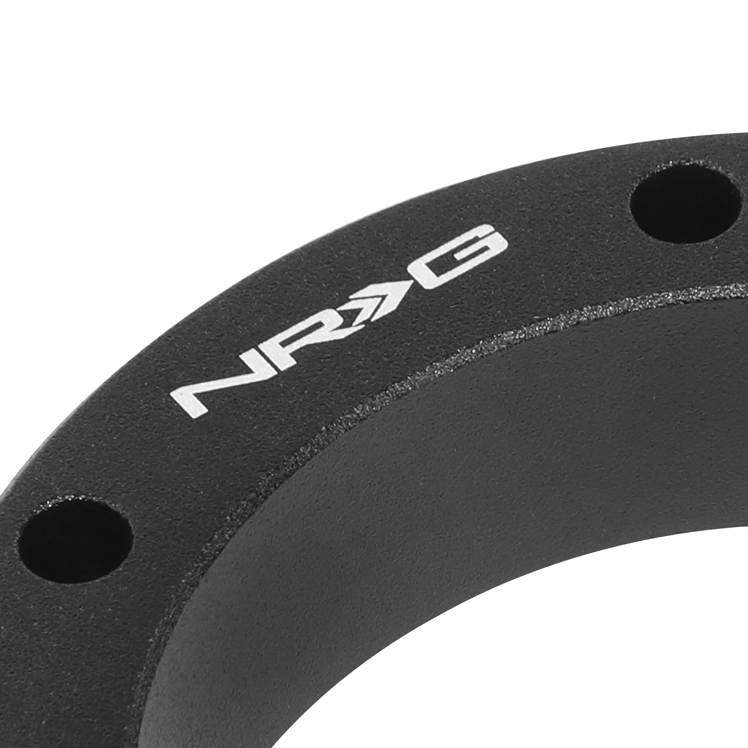 NRG Innovations Semi-Universal Steering Wheel 1/2" Spacer No Threads, 6061 Aluminum Hub Extension Spacer w/Horn Space, 6x70mm Bolt Patterns, Black, NRG-SRK-520BK
