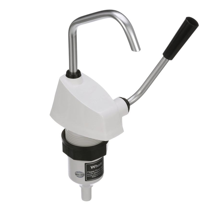 Whale Flipper Pump Mk 4 Hand-Operated Galley Water Pump, 1/2-Inch Flexible Hose Connection, Max Flow Rate 1.85 GPM, Suitable for Fresh or Saltwater