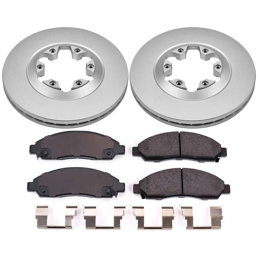 Power Stop CRK2066 Brake Rotor & Coated Ceramic Brake Pads- front For Chevrolet Colorado, GMC Canyon, Isuzu i-, Isuzu i-290, Isuzu i-, Isuzu i-370 [Model Specific]