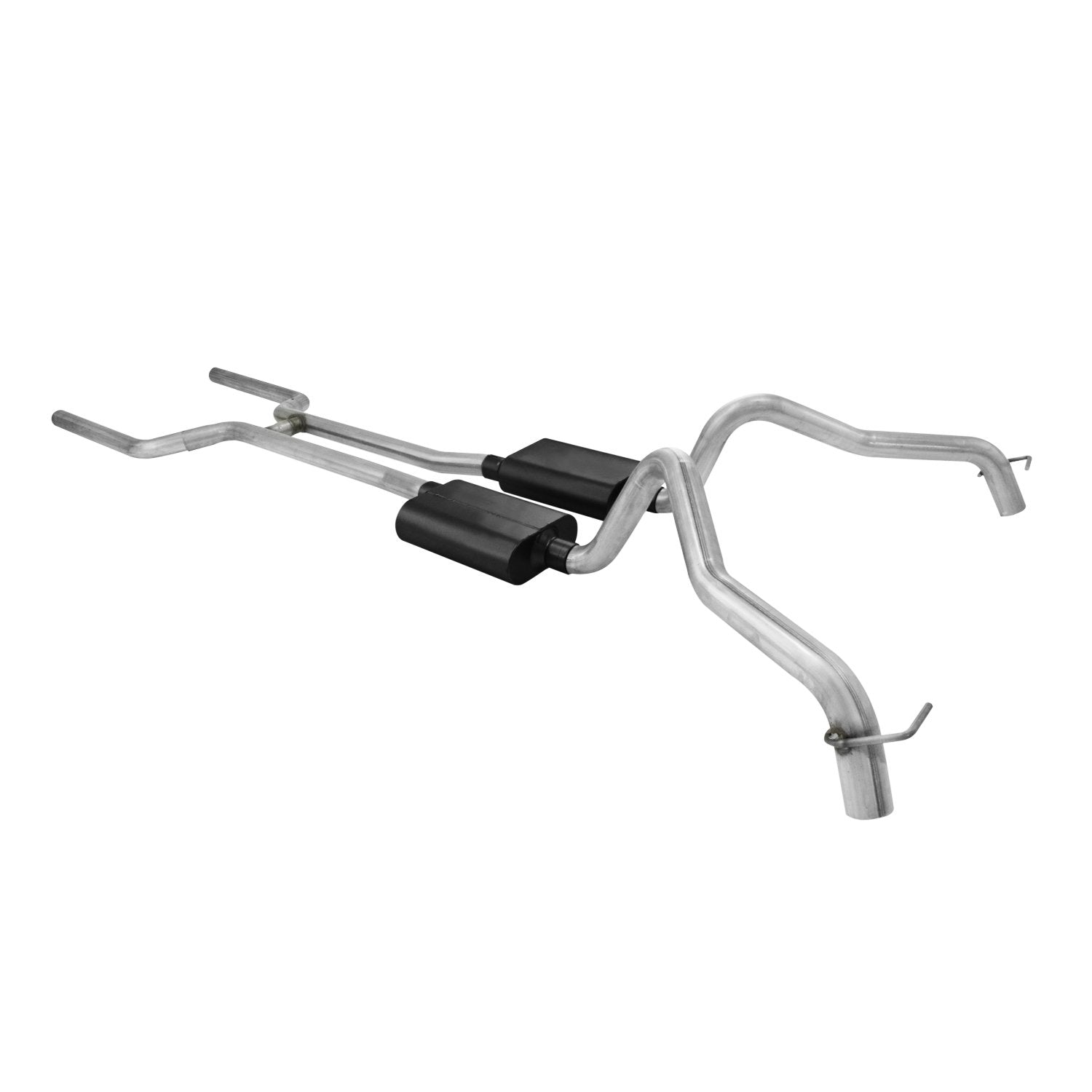 American Thunder Flowmaster 817158 Exhaust System Fits 1968-1974 Chevrolet Nova with V8 engine. 2.50 inch Stainless Steel Pipes - Aggressive to moderate sound