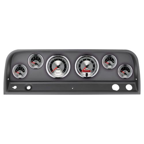 Chevy Truck AutoMeter Direct Fit Dash Kit, 64-66, Tach/Mph/Fuel/Oilp/Wtmp/Volt, American Muscle (2128-01)