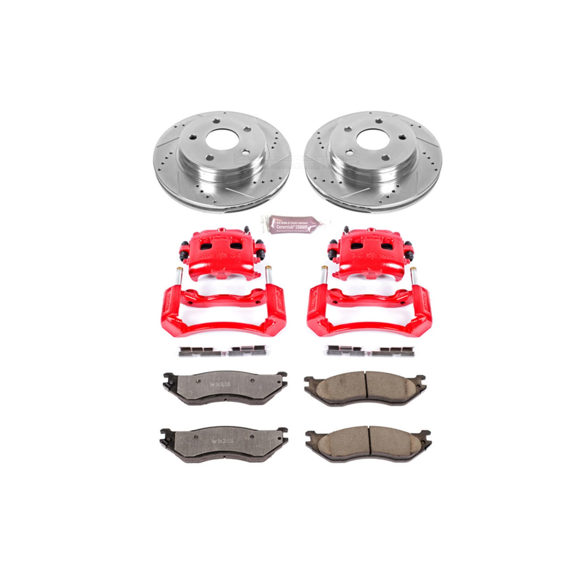 Power Stop Z36 KC2165-36 Front Truck and Tow Brake Kit with Calipers For Dodge Ram 1500 2002 [Model Specific]