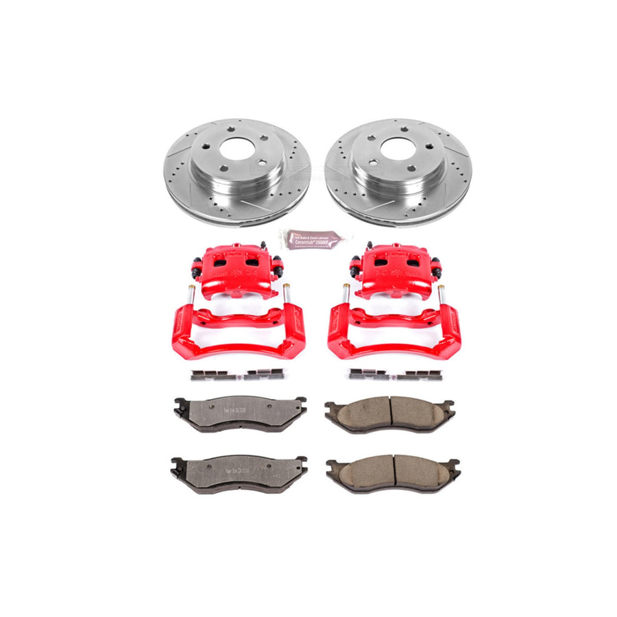 Power Stop Z36 KC2165-36 Front Truck and Tow Brake Kit with Calipers For Dodge Ram 1500 2002 [Model Specific]