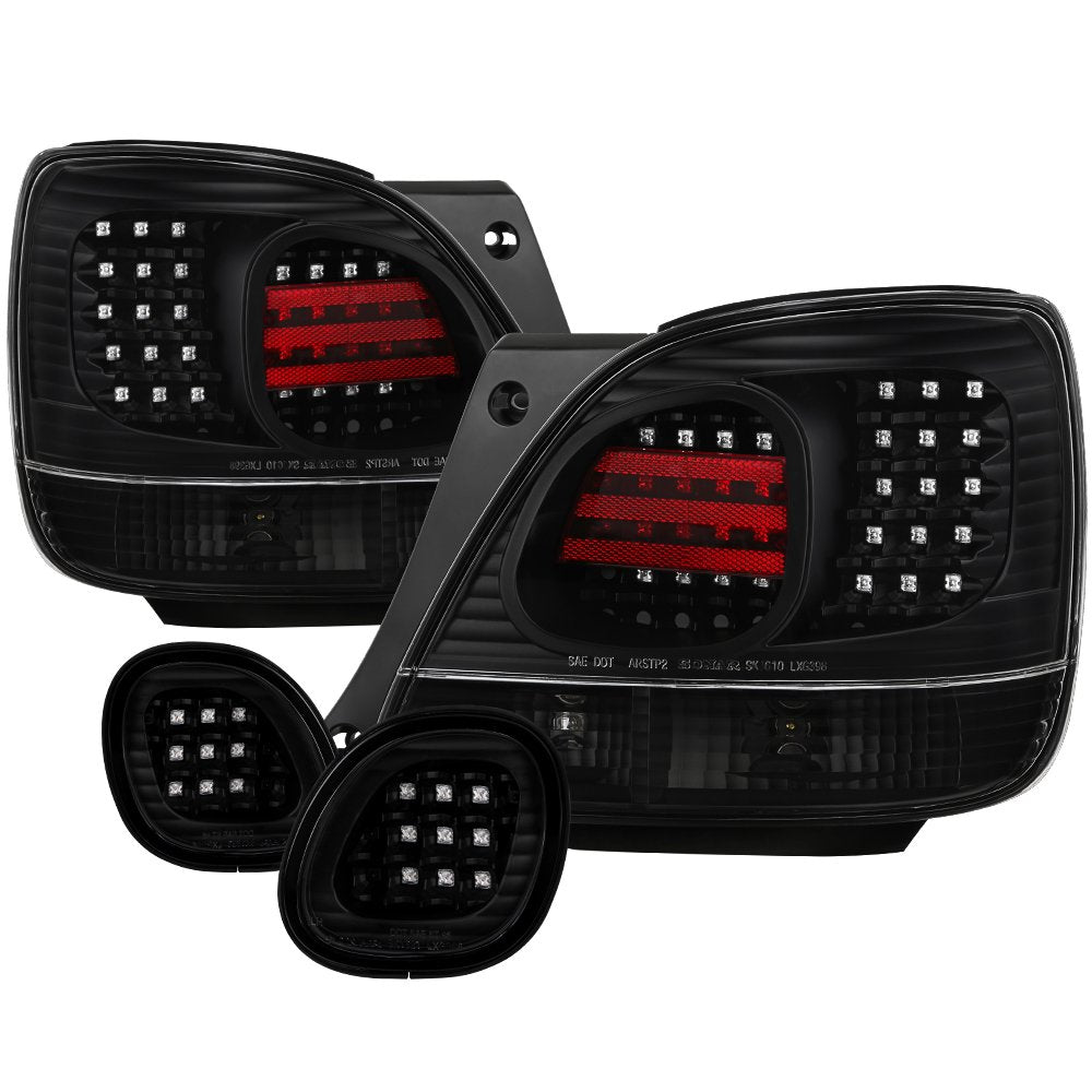 Lexus GS 300/400 98-05 Spyder 5084415 4pcs LED Tail Lights with Trunk Pcs - Black