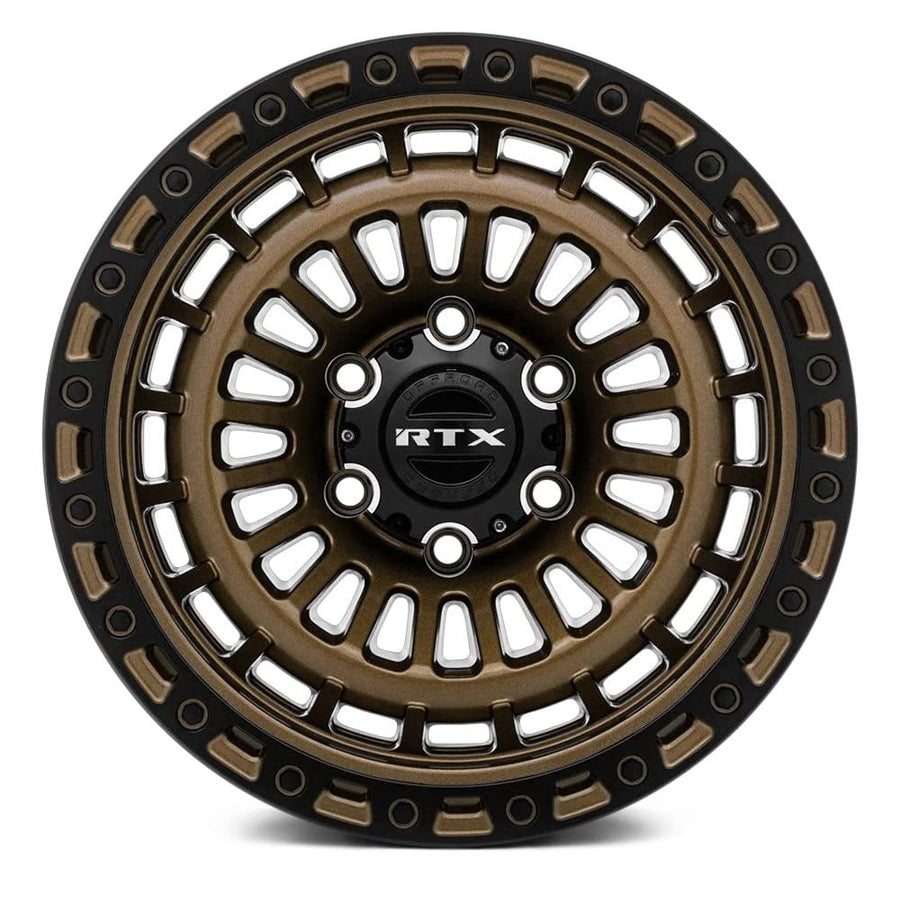 MOAB RTX Custom Wheel - 18x9, 0 Offset, 6x135 Bolt Pattern, 87.1mm Hub - Bronze with Satin Black Lip Rim