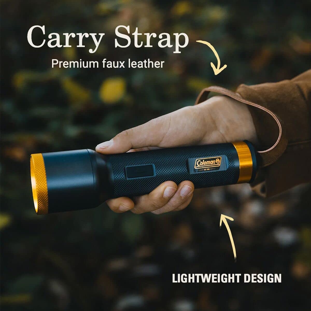 Coleman 1900 Collection Premium LED Flashlight 200/700 Lumens, Impact-Resistant & Water-Resistant Lightweight Flashlight for Camping, Power Outage, & Emergencies, Batteries Included