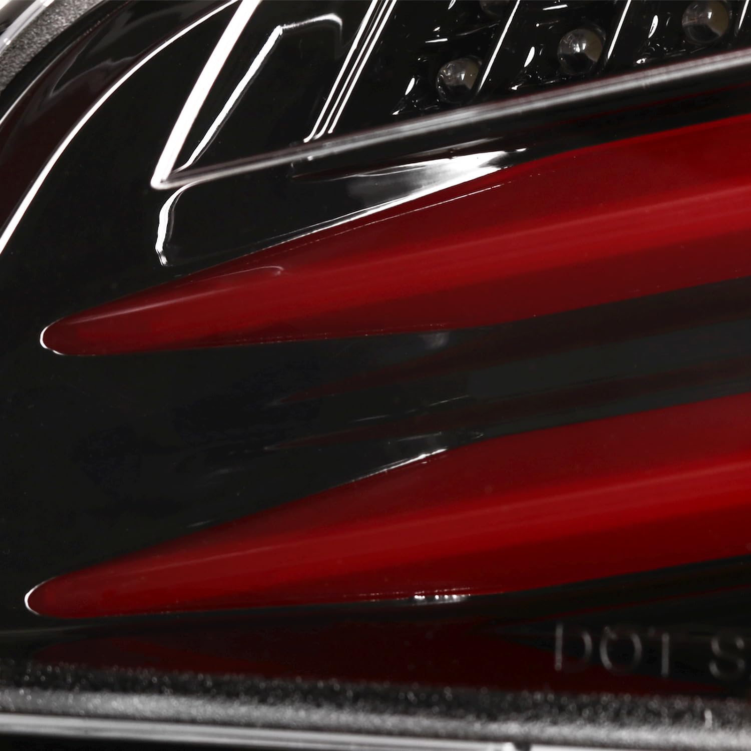 Jet Black Housing SPEC-D TUNING Red LED Bar Tail Lights Compatible with 2015-2017 Volkswagen Golf GTI Models, Left + Right Pair Assembly