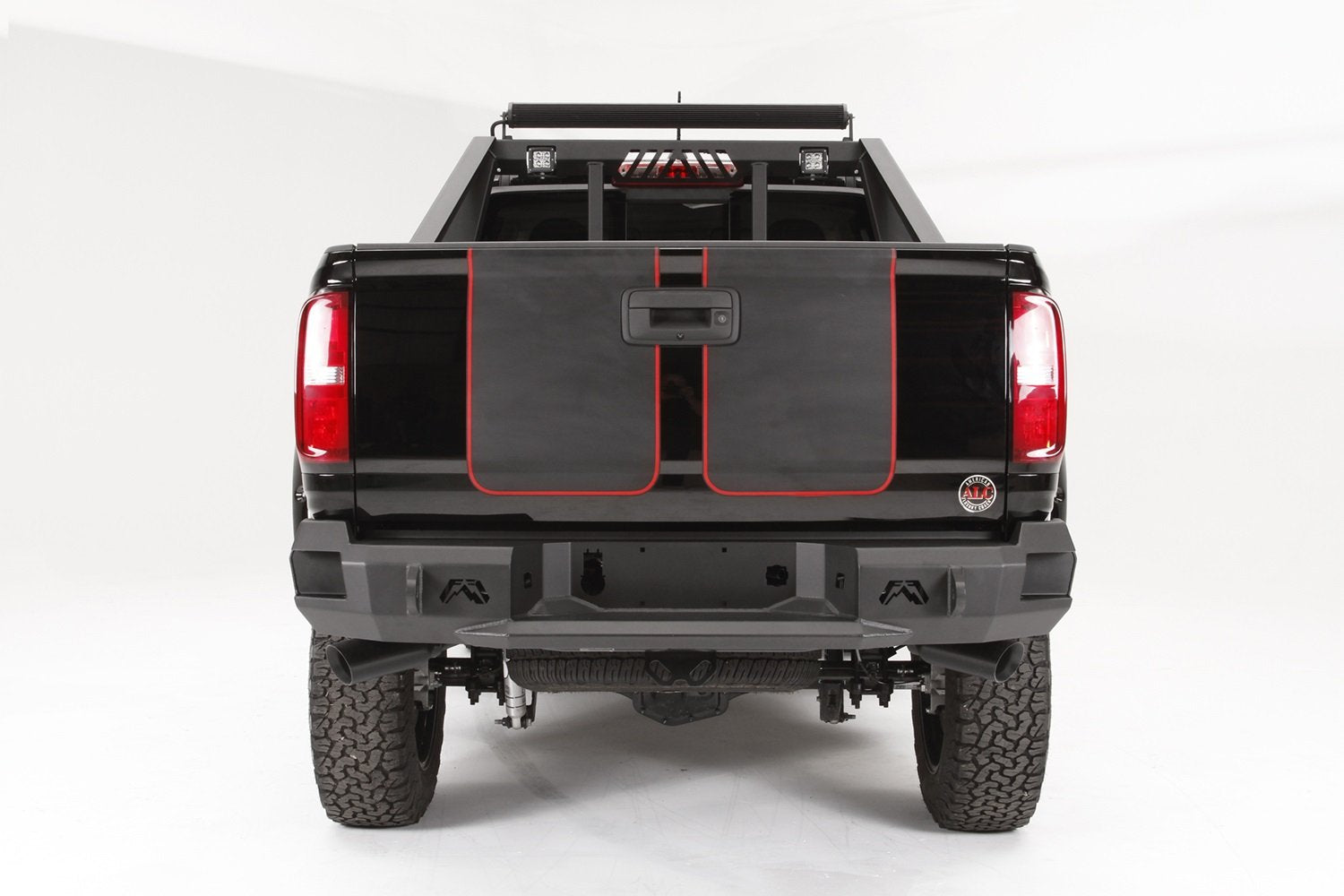 Premium Rear Bumper Fab Fours CC15-W3350-B; Uncoated/paintable;