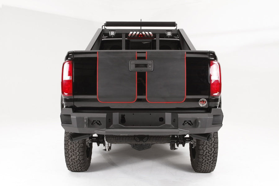 Premium Rear Bumper Fab Fours CC15-W3350-B; Uncoated/paintable;