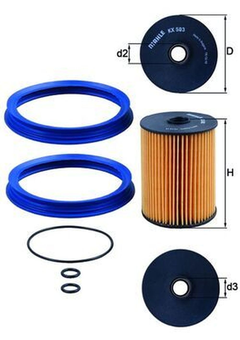 Fuel filter Mahle KX503D