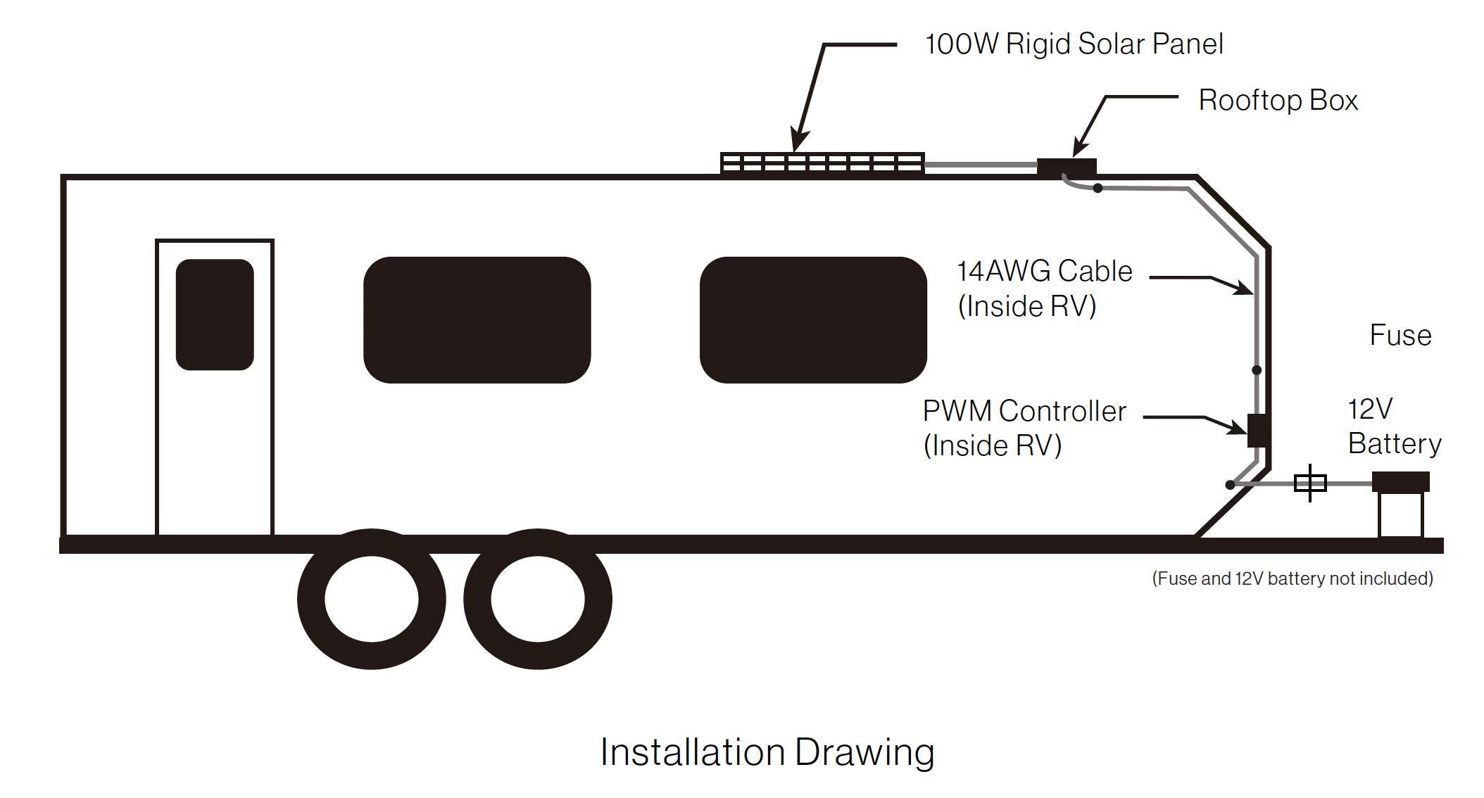 100W Furrion® RV Solar Battery Maintainer