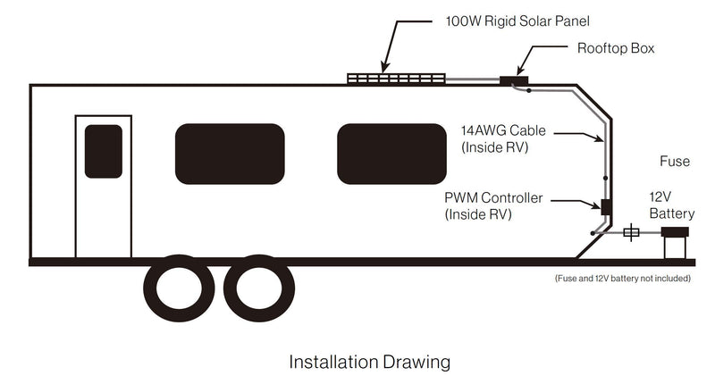 100W Furrion® RV Solar Battery Maintainer