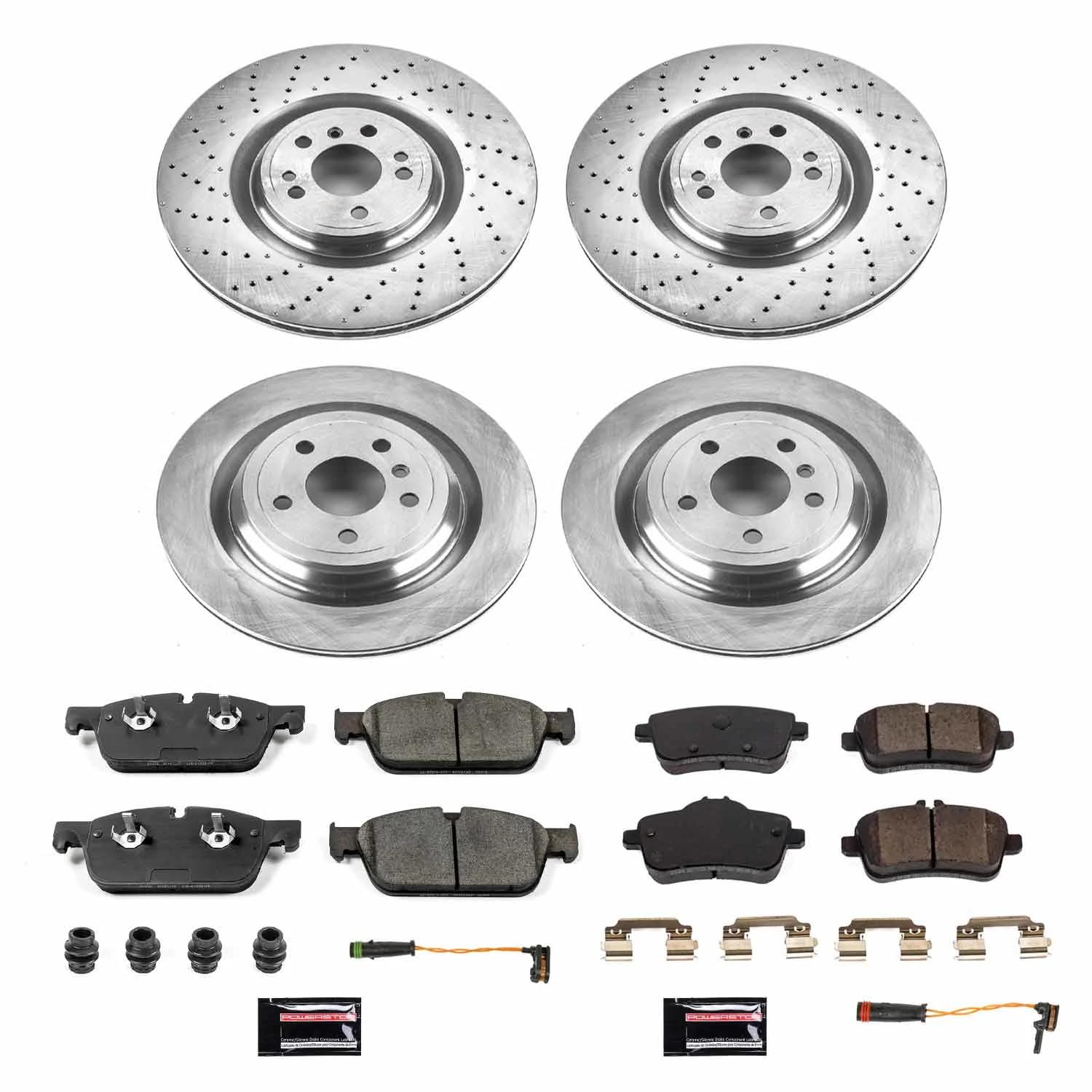 Power Stop KOE7442 Front and Rear Replacement Brake Kit-OE Brake Rotors & Ceramic Brake Pads For Mercedes-Benz GLE450 AMG 2016 [Model Specific]