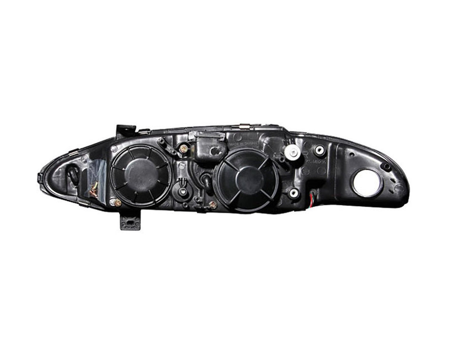 Black/Clear ANZO USA 121365 Halogen Projector Headlight for Mitsubishi Eclipse