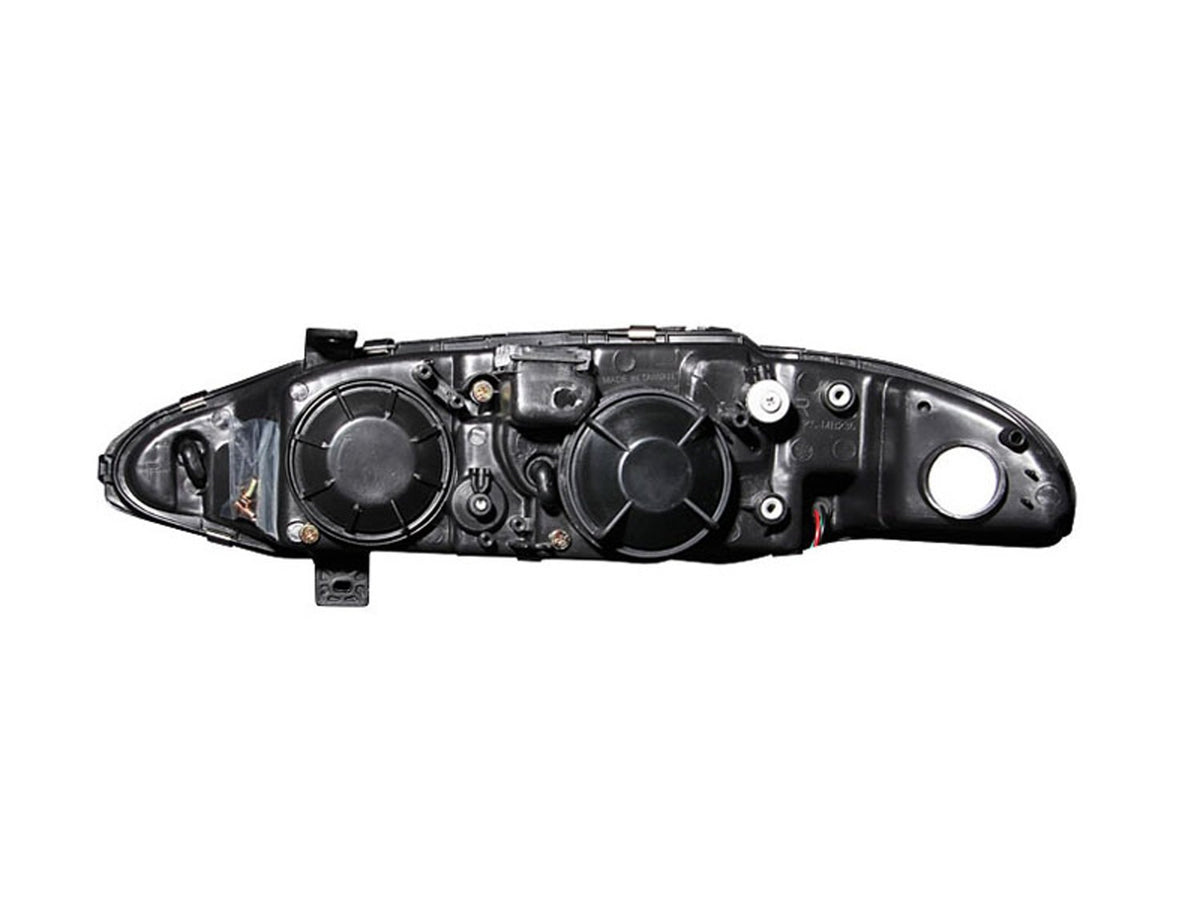Black/Clear ANZO USA 121365 Halogen Projector Headlight for Mitsubishi Eclipse