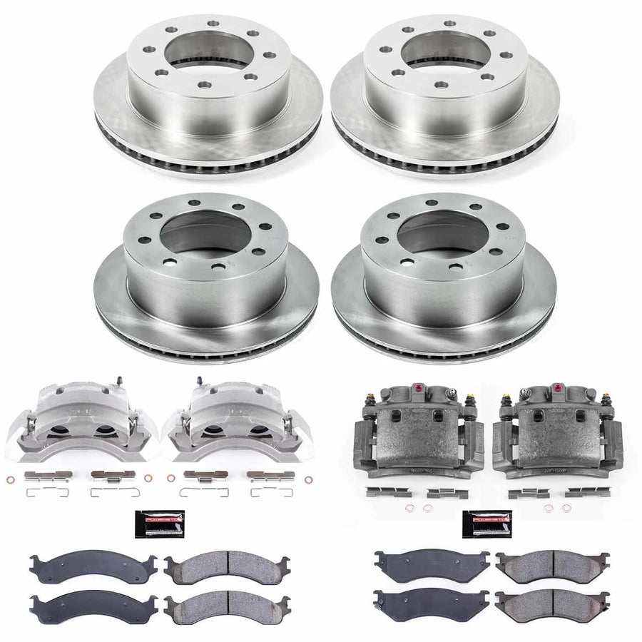 Power Stop KCOE5466 Replacement Autospecialty Brake Kit- Brake Rotors, Ceramic Brake Pads & Calipers For Dodge Ram 2500 2001-2002 [Model Specific]
