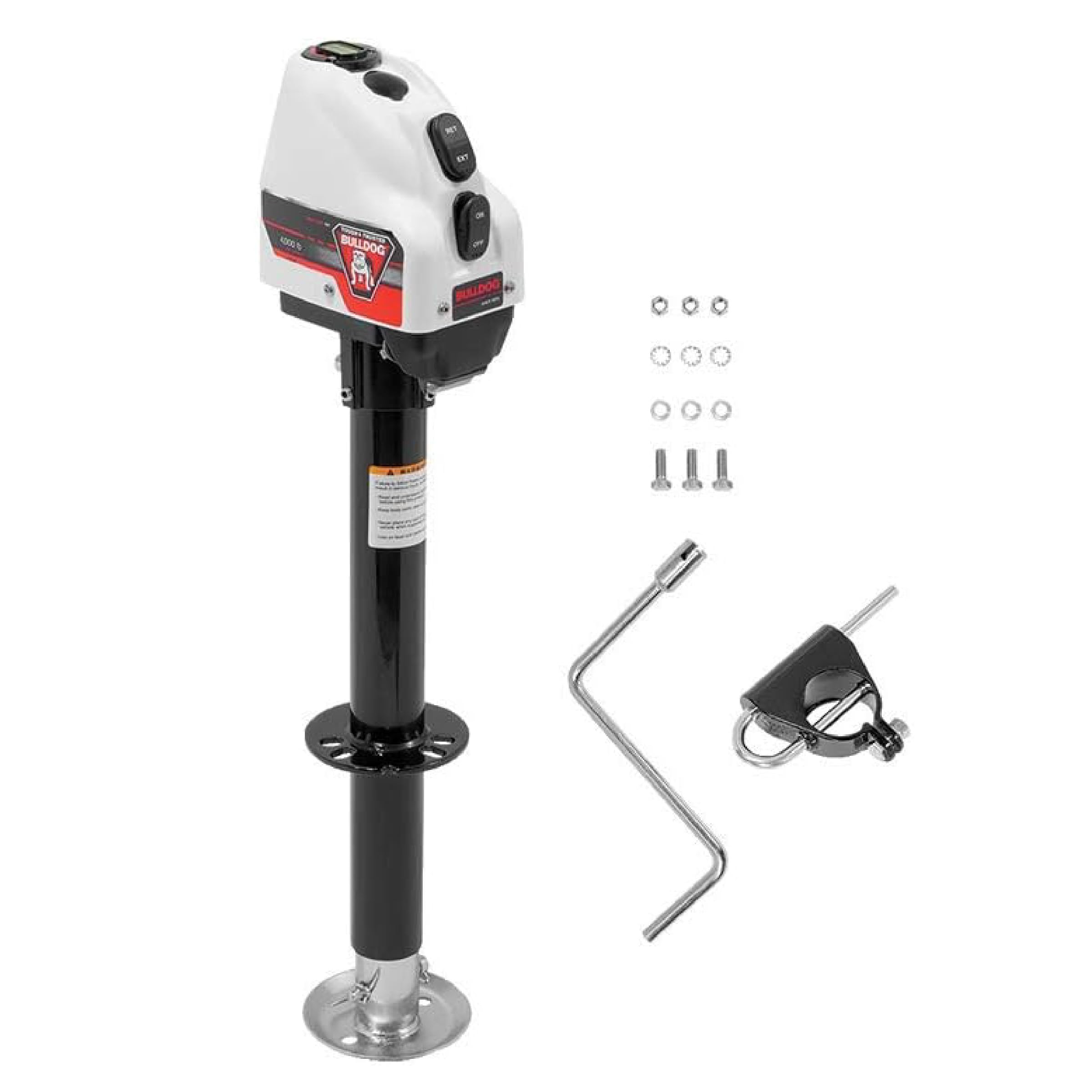 500200 Bulldog Cases Powered Trailer Jack, A-Frame, 4,000 lbs. Lift Capacity, Bolt-On, 22 Inch Travel