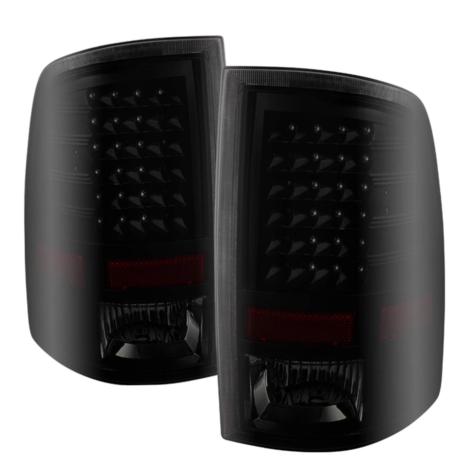 LED Tail Lights Black/Smoked xTune Auto 9025617